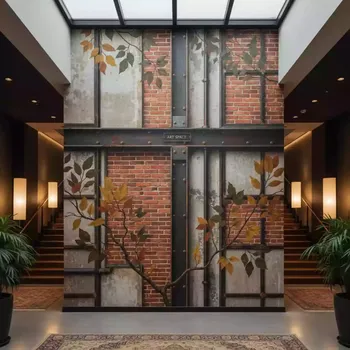 Аренда Фотообои самоклеящиеся матовые в интерьере холла ТЦ в Green Flow Hotel — ART SPACE