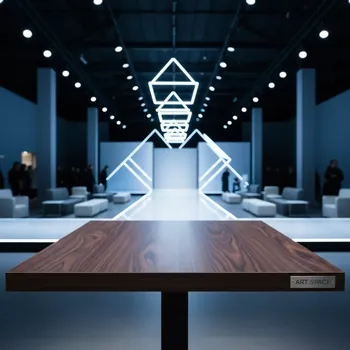 Аренда Столешница Werzalit квадратная 700х700 орех в Gamma Sirius — ART SPACE