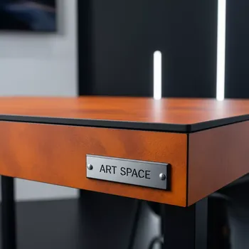 Аренда Столешница компактная оранжево коричневая Helsinki 80х80 в Delta Sirius — ART SPACE