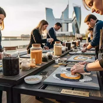 Аренда Мастер класс "Аппликация из круп" на Имеретинской набережной — ART SPACE