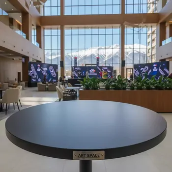 Аренда Столешница круглая HPL Камо 2 в Sochi Marriott Krasnaya Polyana — ART SPACE