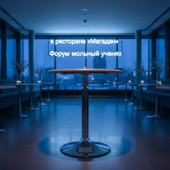 Аренда Стол коктейльный круглый № 2 ЛДСП металл в ресторане «Магадан» — ART SPACE