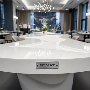 Аренда Стол White Wave большой в ресторане «Баран-Рапан» — ART SPACE