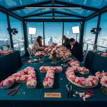 Аренда Мастер класс по цветочному алфавиту на площадке Rosa Peak (2320м) — ART SPACE