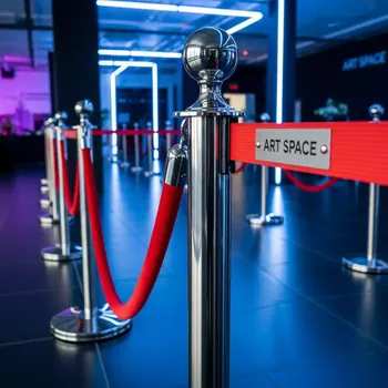 Аренда Столбики с красной выдвижной лентой в Sport Inn Hotel & Wellness — ART SPACE