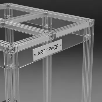 Аренда Стол витрина пластиковый со стеклом Splay Standard в Сочи Парк Отеле — ART SPACE