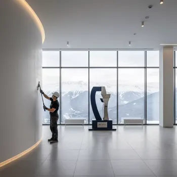 Аренда Шпаклевка гипсовая LAFARGE Satentek в Radisson Hotel Rosa Khutor — ART SPACE