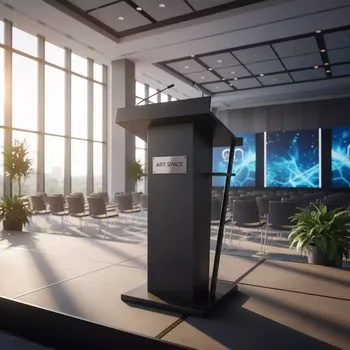Аренда Тумба для спикера черная металл 02 666BK в Novotel Resort — ART SPACE
