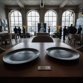 Аренда Тарелка Корелли черная набор из 2 в ресторане «Магадан» — ART SPACE