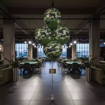 Аренда Шары с гелием камуфляж 30 см в Mövenpick Hotel — ART SPACE