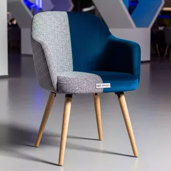 Аренда Стул Safir сиденье и спинка спереди гобелен спинка сзади велюр Imperia dark blue ножки бук морилка светлый орех в ресторане «Магадан» — ART SPACE
