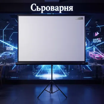 Аренда Экран для проектора на треноге 180х180 см в ресторане «Сыроварня» — ART SPACE