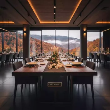 Аренда Стол деревянный обеденный Table в Гранд Отель Поляна — ART SPACE