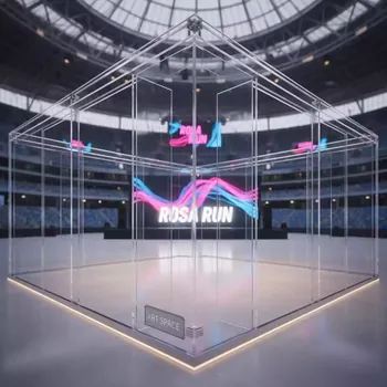 Аренда Стойка композиционная прозрачная в VK Stadium Sirius — ART SPACE