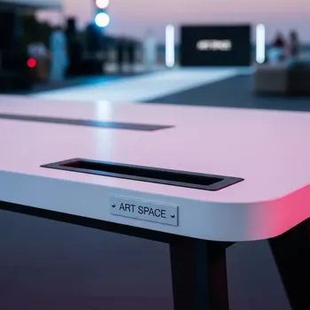 Аренда Стол ламинированный Rizz Workstation с каналом для протяжки проводов в Сочи Парк Отеле — ART SPACE