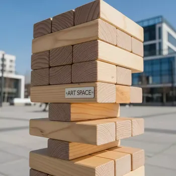 Аренда Игра настольная "Гигантская Дженга" на Медальной площади — ART SPACE