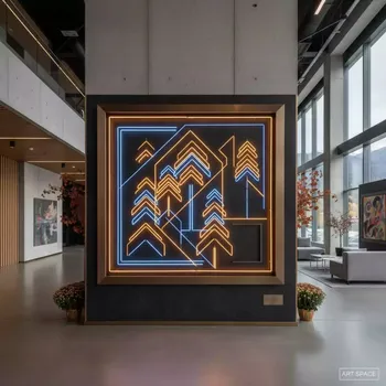 Аренда Картина с неоном в ледовом дворце «Роза Хутор» — ART SPACE