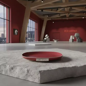 Аренда Тарелочка для комплимента красная Porland 110х70 мм в Red Arena — ART SPACE