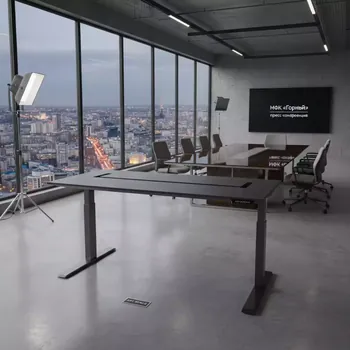Аренда Подстолье с электроприводом SONO серый в МФК «Горный» — ART SPACE