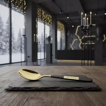 Аренда Ложка чайная Франклин черно золотая в Rodina Grand Hotel & SPA — ART SPACE