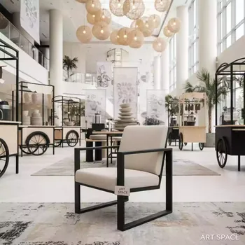 Аренда Кресла Crater бежево черное в Radisson Blu Resort & Congress Centre — ART SPACE