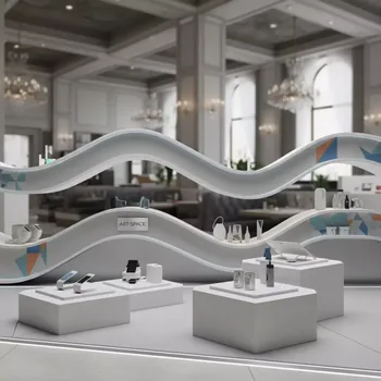 Аренда Модуль полки и подиумы для стенда Isoframe Wave в ресторане «Sanremo» — ART SPACE