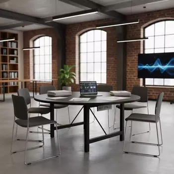 Аренда Стол пластиковый складной Sky Folding Table Ø60 черный 600х740 мм в Mövenpick Hotel — ART SPACE