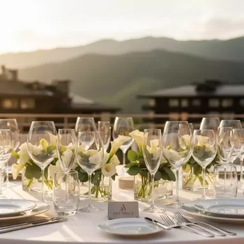 Аренда Бокалы для мероприятий в Golden Tulip Rosa Khutor — ART SPACE