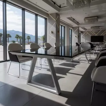 Аренда Стол Лидер 1 черный белый 1200х600 в Courtyard by Marriott Sochi — ART SPACE