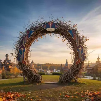 Аренда Арка круглая из виноградной лозы в этно-парке «Моя Россия» — ART SPACE