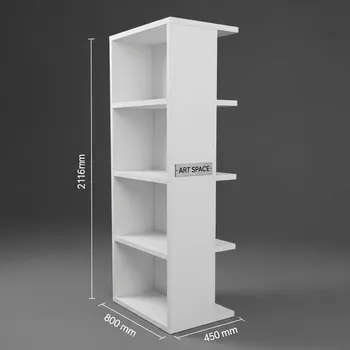 Аренда Стеллаж 800х450х2116 белый на теплоходе «Дагомыс» — ART SPACE