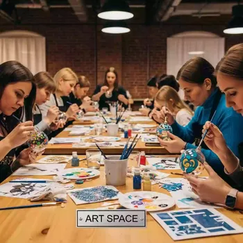 Аренда Мастер класс роспись елочного шара в Omega Sirius — ART SPACE