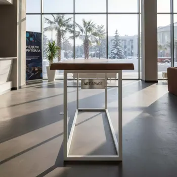 Аренда Стол барный Cube White с деревянной столешницей в City Park Hotel Sochi — ART SPACE