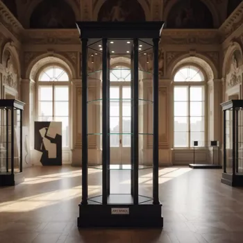 Аренда Витрина высокая черная в усадьбе Голицына — ART SPACE