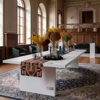 Аренда Стол пластиковый раздвижной AtlantiCTable 210 280 в усадьбе Голицына — ART SPACE