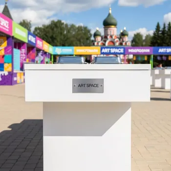 Аренда Фуршетный стол rinfresco white белый в этно-парке «Моя Россия» — ART SPACE
