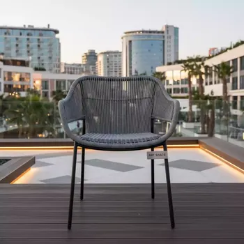 Аренда Стул плетеный из роупа MAR CH 002 D grey в Courtyard by Marriott Sochi — ART SPACE