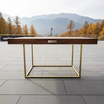 Аренда Фуршетный стол Rinfresco Gold Wood на курорте «Газпром» (Альпика) — ART SPACE