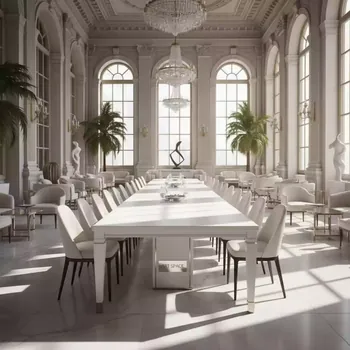 Аренда Стол банкетный Office 200 белый в Grand Karat Sochi — ART SPACE