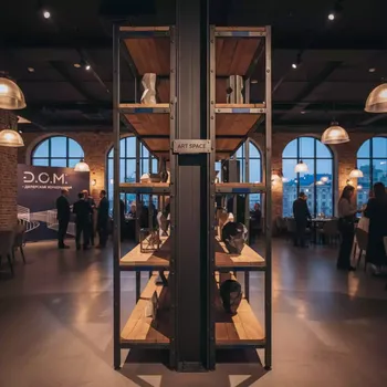 Аренда Стеллаж островной без стенок в ресторане «D.O.M» — ART SPACE