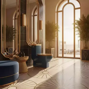 Аренда Унитаз моноблок FLUMEN DESIGN London безободковый с сиденьем плавное закрытие на пляжных клубах Хосты — ART SPACE