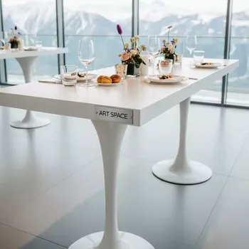 Аренда Фуршетный стол tulip белый в Skypark Sochi — ART SPACE