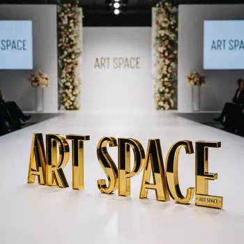 Аренда Буквы объемные из золотого акрила в комплексе «Дагомыс» — ART SPACE