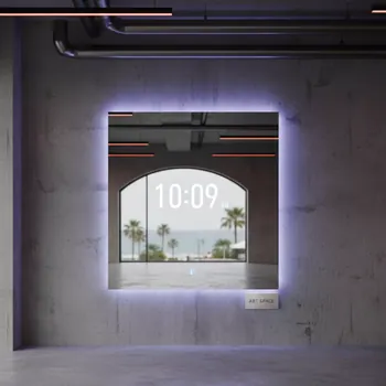 Аренда Зеркало с подсветкой подогревом часами Bluetooth Cersanit LED 070 Design Pro 80х60 см в санатории «Заполярье» — ART SPACE