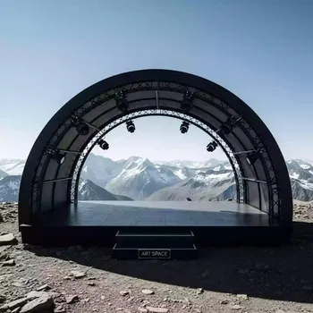 Аренда Сцена арочная черная 6х4 м на площадке Rosa Peak (2320м) — ART SPACE