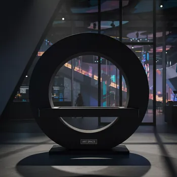 Аренда Фуршетная стойка Ring mini черная в Mantera Supreme — ART SPACE