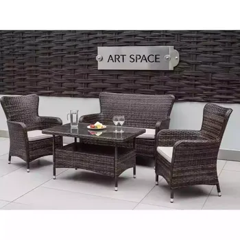 Аренда Комплекта плетеной мебели T197BNS W53 Y137C W53 brown 4 Pcs в конгресс-холле отеля Жемчужина — ART SPACE