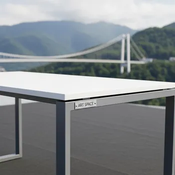 Аренда Стол на металлокаркасе серый белый 160х60х76 см в Skypark Sochi — ART SPACE