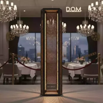 Аренда Колонна из черной сетки высота 120 см в ресторане «D.O.M» — ART SPACE