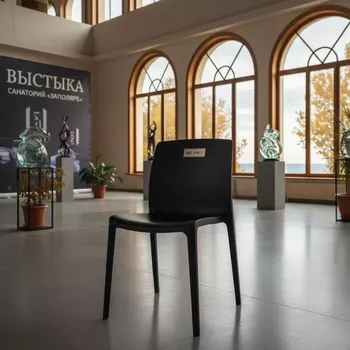 Аренда Стул пластиковый JOY черный в санатории «Заполярье» — ART SPACE